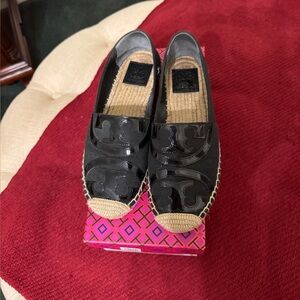Black Tory Burch Espadrille Flats